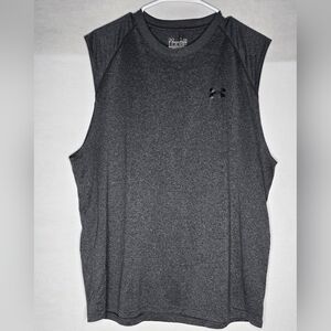 Under Armour Mens Muscle Tank Heat Gear Loose Gray Size Large